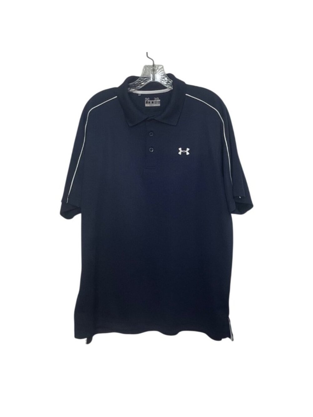 Under Armour HeatGear Loose Fit Golf Polo Shirt XL Blue Casual